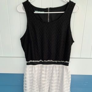 Maurice’s black and white dress